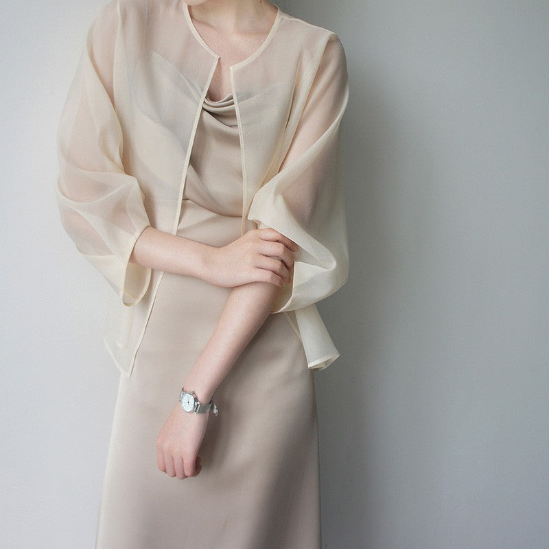 Elegant Organza Chiffon Sunscreen Cardigan