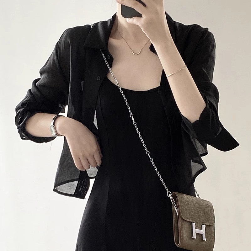 chiffon short cardigan thin women's cover summer