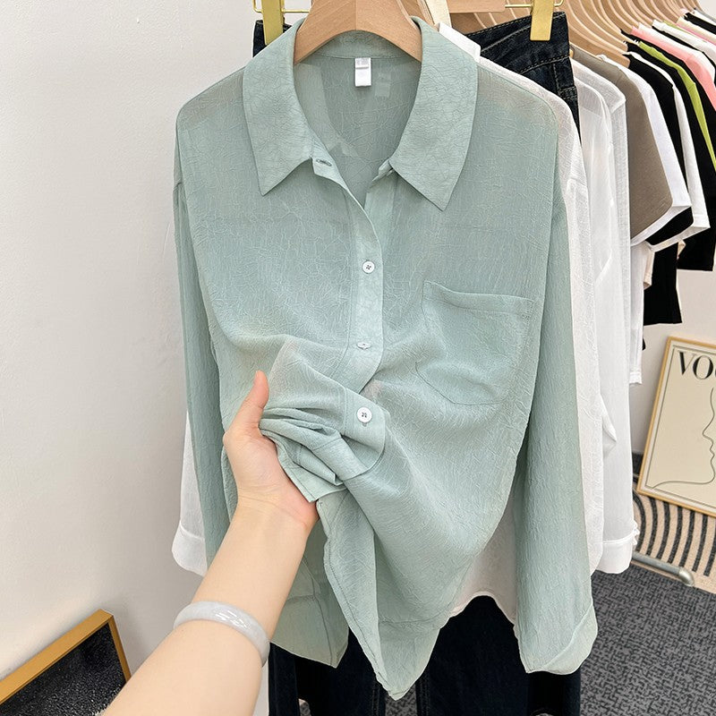 Women's Summer Ice Silk Chiffon Sun Protection Shirt