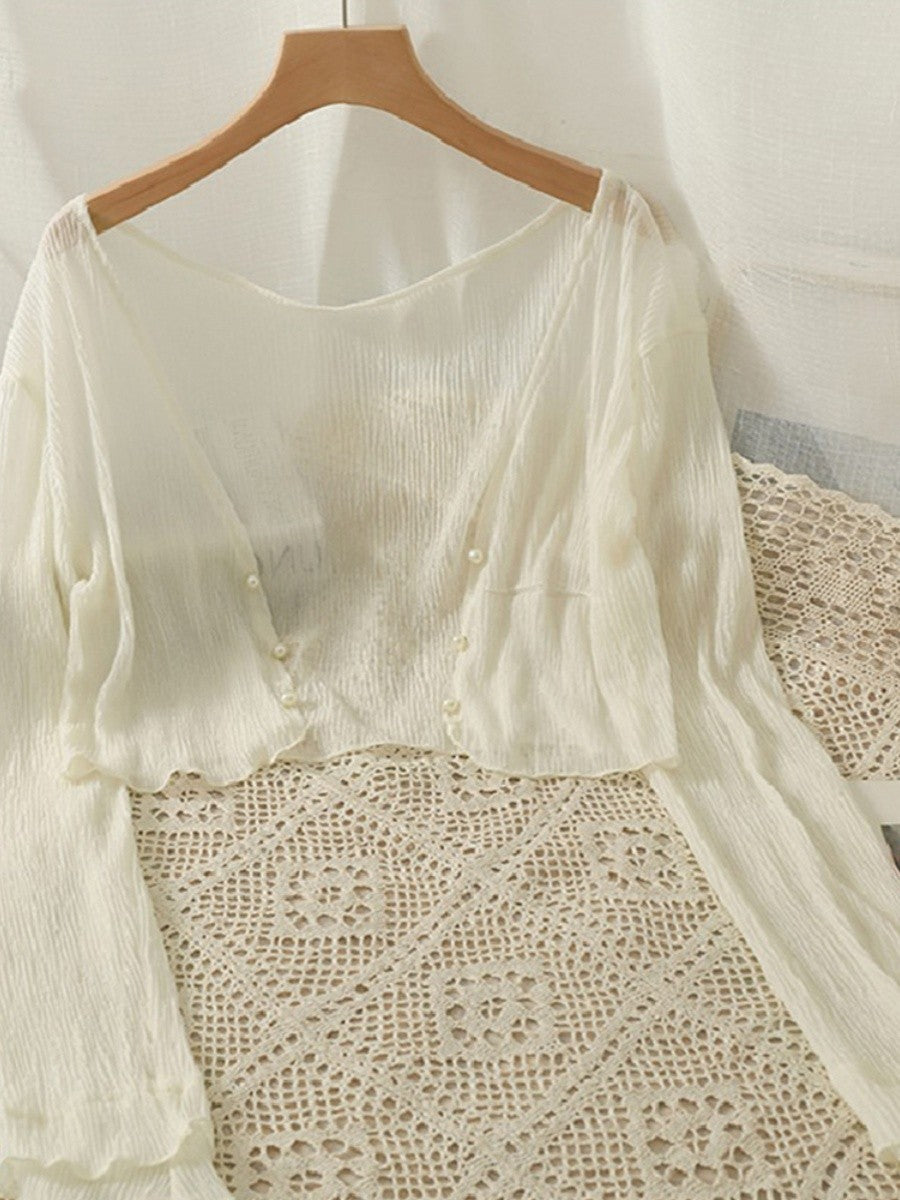 Elegant Chiffon Cardigan Shawl