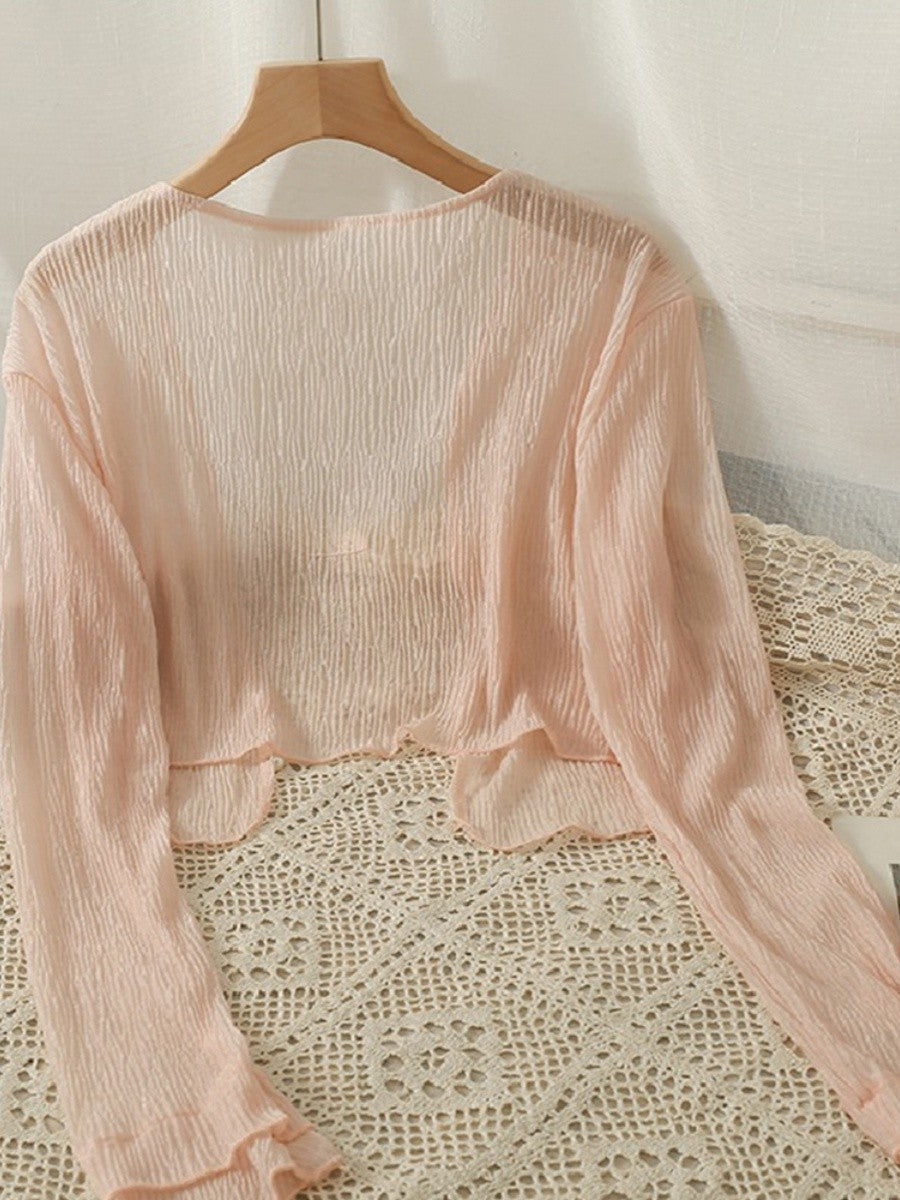 Elegant Chiffon Cardigan Shawl